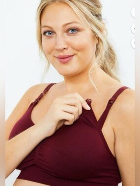 Under Control Maternity Nursing Bra Wine-Colored size L